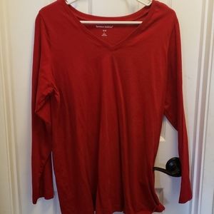 Woman Within Red Longsleeve Shirt L (18-20)